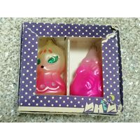 Ёлочные игрушки СССР лиса и елочка