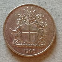 Исландия 1 крона 1966 г., KM# 12a
