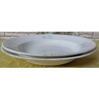 Тарелка суповая-9 СССР. Рижская фарфоро-фаянсовый завод (Рижский ффз), 1950-1970 гг
