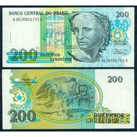 Бразилия 200 Крузейро 1990 год, UNC