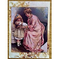 Репринт.Открытка для посткроссинга 10,5 х 14,8 см "Далёкое детство"издателя начала 20 века Эрнеста Нистера