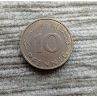 Werty71 Германия ФРГ 10 пфеннигов 1991 G