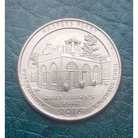 США квотер (25 центов) 2016 г нац. парк Харперс Ферри