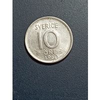 Швеция 10 эре 1960 года .