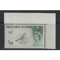 Фолкленды 1966 ** Птица, марка из серии (SG 227), угол