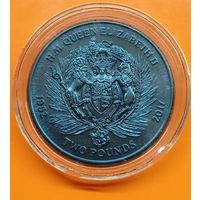 Британские территории в Индийском океане. 2 фунта 2017. Титан. Редкость