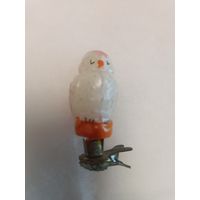 Винтажная Ёлочная игрушка Сова