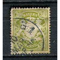 Королевство Бавария в составе Германской империи - 1900 - Герб - 30Pf - [Mi.66] - 1 марка. Гашеная.  (Лот 45HG)-T41P16