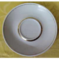 Блюдце эпохи СССР. Полонский фарфоровый завод (Полонное), 1980-1991 гг