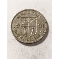 Маврикий 1 рупия 1991