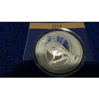 Серебро. 2018 год. Чорнагаловы шчыгел ("Черноголовый щегол"), 10 рублей. Тираж 1300 штук.  2018 год . Птица года .