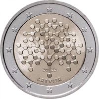 Латвия 2 евро, 2022 Финансовая грамотность UNC