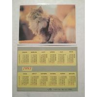Карманный календарик. Котик. 1993 год