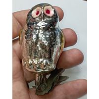 Ёлочная игрушка -  Сова  , СССР