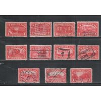 США-1912, (Мих.1-12),   гаш. , Пакетные  марки