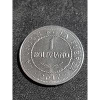Боливия 1 боливиано 2017 Unc