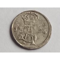 Двуденарий 15(?)6 г.,  с 1 рубля, без мц