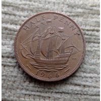 Werty71 Великобритания 1/2 пенни 1966 Корабль Елизавета 2