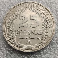 Германия 25 пфеннигов  1910 г. "А"