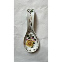 Подставка под ложку 200 мм (фарфоровая с позолотой) ДФЗ