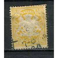 Королевство Бавария в составе Германской империи - 1900 - Герб - 40Pf - [Mi.67] - 1 марка. Гашеная.  (Лот 46HG)-T41P16