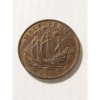 Великобритания 1/2 пенни 1952