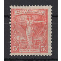 1921 Аргентина** Панамериканский почтовый конгресс, Аллегория