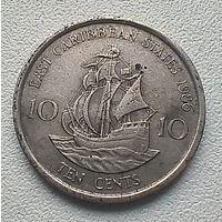 Восточные Карибы 10 центов, 1986  5-1-21