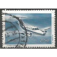 Бразилия. 10 лет авиационной промышленности. 1979г. Mi#1720.