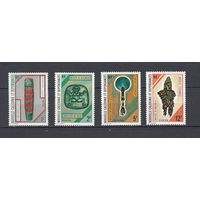 Народное творчество. Новая Каледония (Франция). 1972-1973. 4 марки. Michel N 520,522,534 (13,7 е)