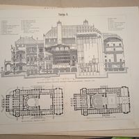 ТЕАТРЫ 2. Энциклопедическая гравюра конец 19в.  . Спб. 32х24см.