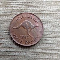 Werty71  Австралия 1/2 пенни 1963 Кенгуру Елизавета 2