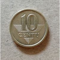 Литва 10 сентов 2008 год, KM# 106, ю