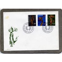 КОНВЕРТ ЛИХТЕНШТЕЙН,  КПД, 1972,  искусство  3марки полная серия