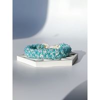 Широкий вязаный браслет из бисера