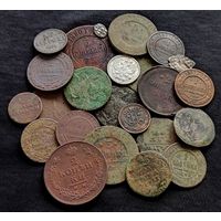24 МОНЕТЫ РОССИЙСКОЙ ИМПЕРИИ (МЕДЬ, СЕРЕБРО)
