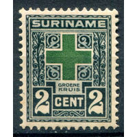 Нидерландские колонии - Суринам - 1927г. - зелёный крест, 2 с - 1 марка - MLH с пожелтением клея [Mi 133]. #3-WB-87-A-1