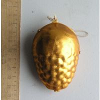 Елочная игрушка металлическая ШИШКА времен СССР вид 70