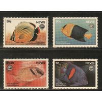 Невис-1998(Мих.1247-1250) , **    , Морская Фауна, Рыбы (полная серия)