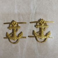 Эмблемы. Якоря ВМФ СССР.  На погонщики курсантов военных училищ. И на дембельские ленточки бескозырок. Алюминиевые кламера. Ранние.