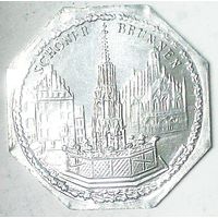 ГЕРМАНИЯ НЮРНБЕРГ 20 пфеннигов 1920 год "ПРЕКРАСНЫЙ ФОНТАН" в НЮРНБЕРГЕ" -ШТЕМПЕЛЬНЫЙ БЛЕСК!