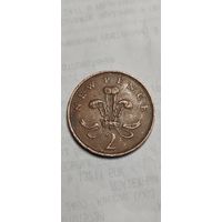 Великобритания 2 новых пенса 1980