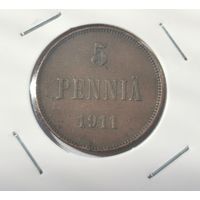 5 пенни 1911 г. С рубля