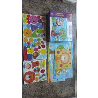 Набор развивающий магнитные карточки, очень интересный. Пользовались, набор б/у, состояние на фото. В общем рабочий набор. 6 бумажных карточек в наборе, внизу магнитные элементы, коробка.