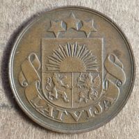 Латвия 5 сантимов, 1922 г., KM# 3
