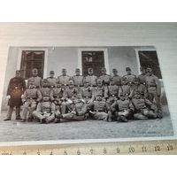 Почтовая карточка, фотография с изображением группы солдат, ПМВ.