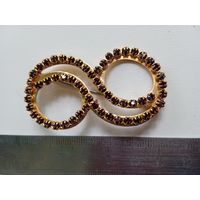 Винтажная брошь СССР.Красивые вставки .