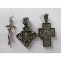 КРЕСТИКИ 3 ШТ, НА ОДНОМ КЛЕЙМО 925.