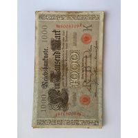 1000 марок Германской империи- красная печать