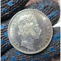 Флорин 1861 Австро-Венгрия. Блестит. Зеркалит
